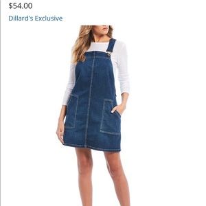 Copper Key Denim Pinafore Dress